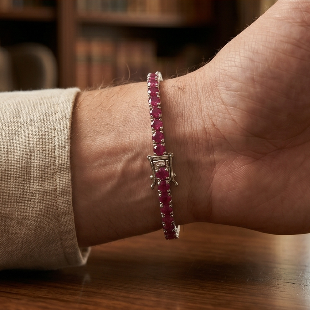 Crimson Tennis Bracelet