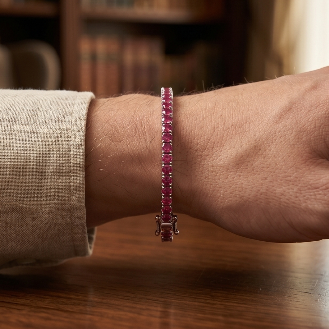 Crimson Tennis Bracelet
