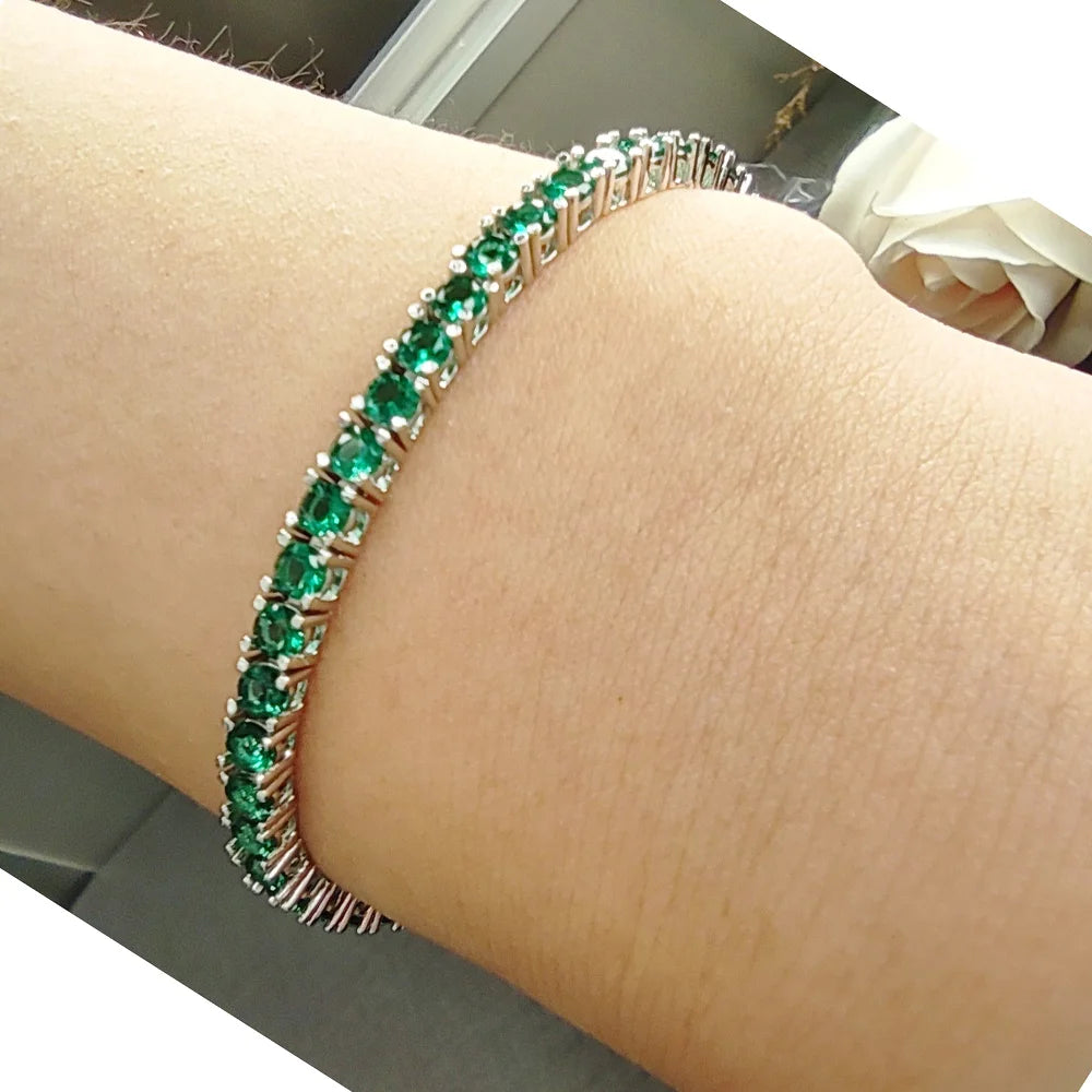 Icon Green Tennis Bracelet