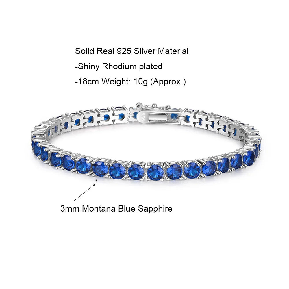 Éternel Blue Tennis Bracelet