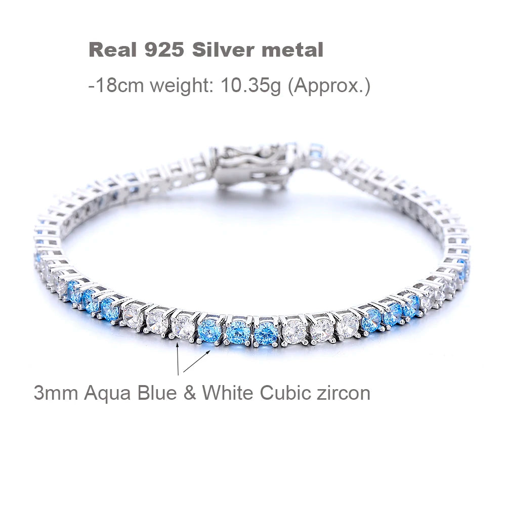 Élan Blue Tennis Bracelet